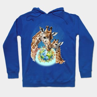 Mother Baby Giraffe Hoodie